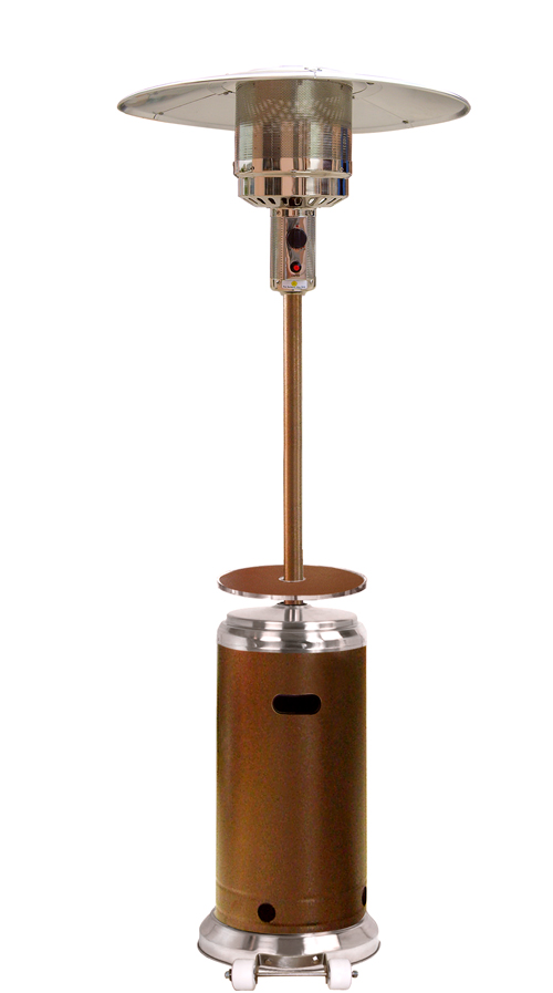 87 Tall Stainless Steel  Bronze Patio Heater with Table