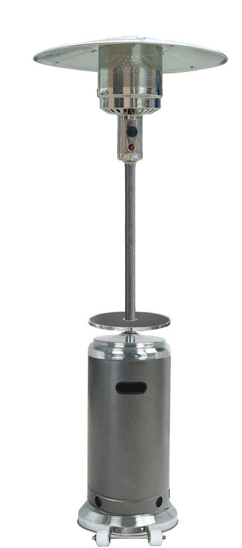 87 Tall Stainless Steel  Silver Patio Heater with Table