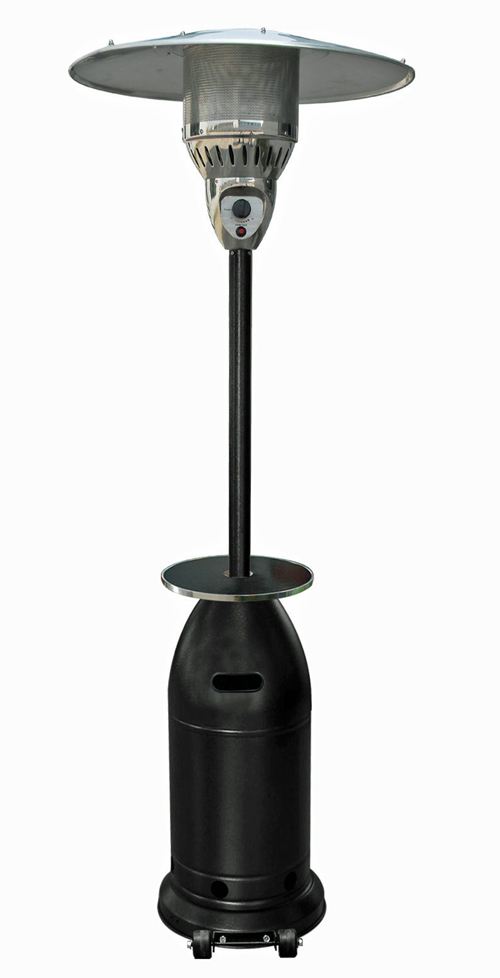 88 Tall Tapered Black Patio Heater with Table