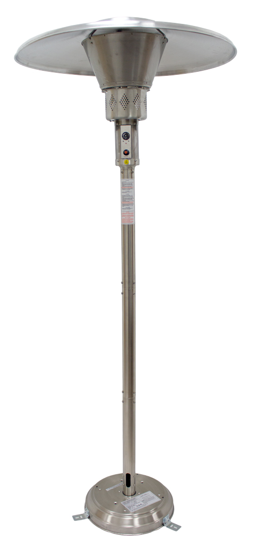 Commercial NG 46000 BTUs 38 Shield Stainless Steel Patio Heater
