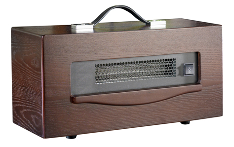 Indoor Space Heater with Wood Cabinet