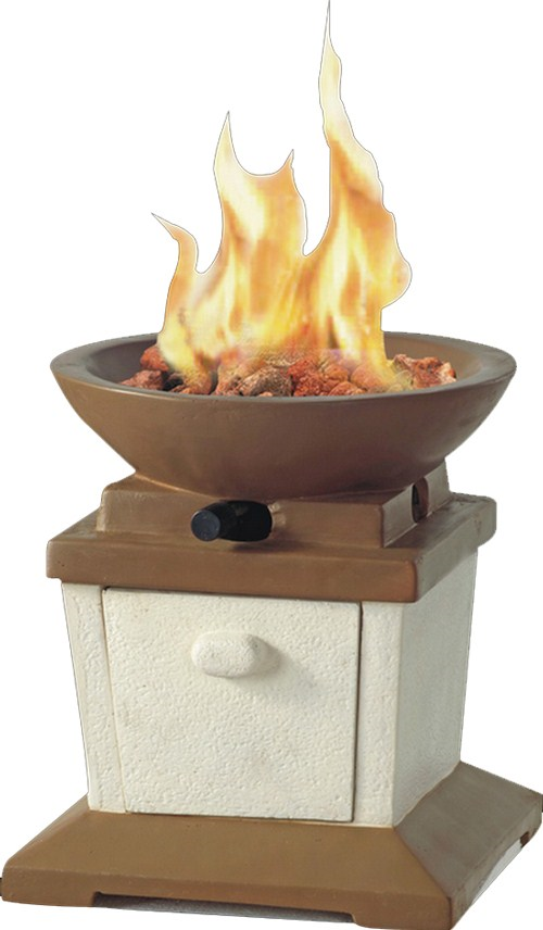 Table Top Round Faux Stone FirePit