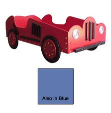 Old Style Race Car Toddler Bed blue