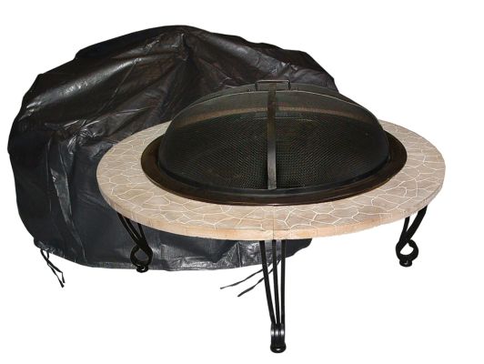 Large Outdoor Round Fire Pit Vinyl Cover