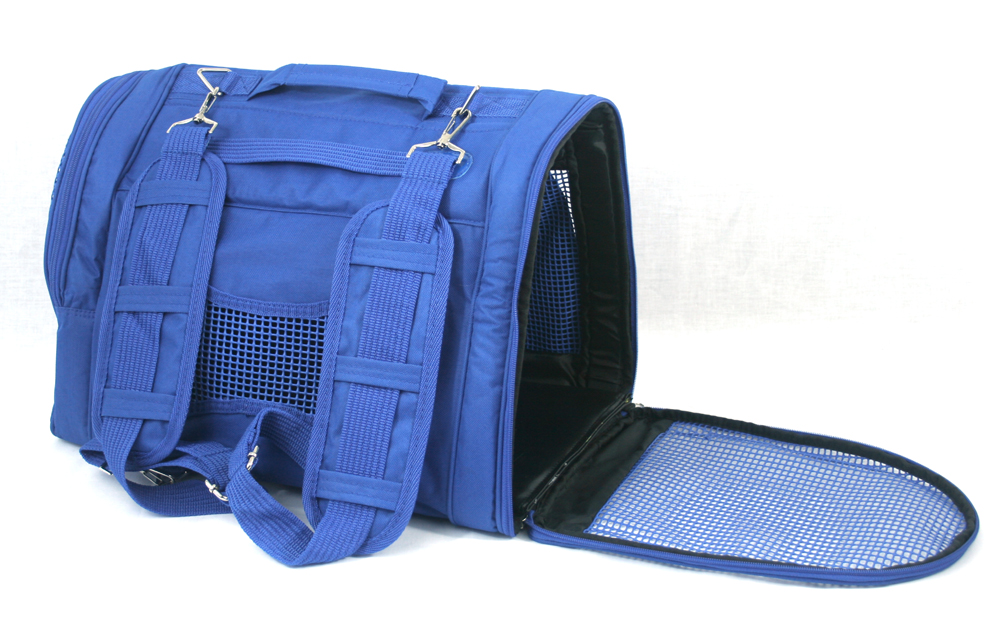 PREFER PETS: Pet Backpack Carrier Blue Canvas