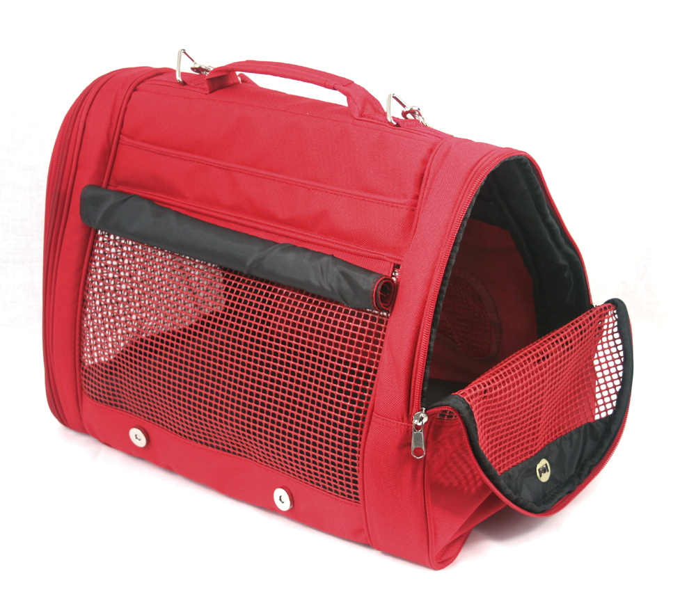 PREFER PETS: Pet Backpack Carrier Red Canvas