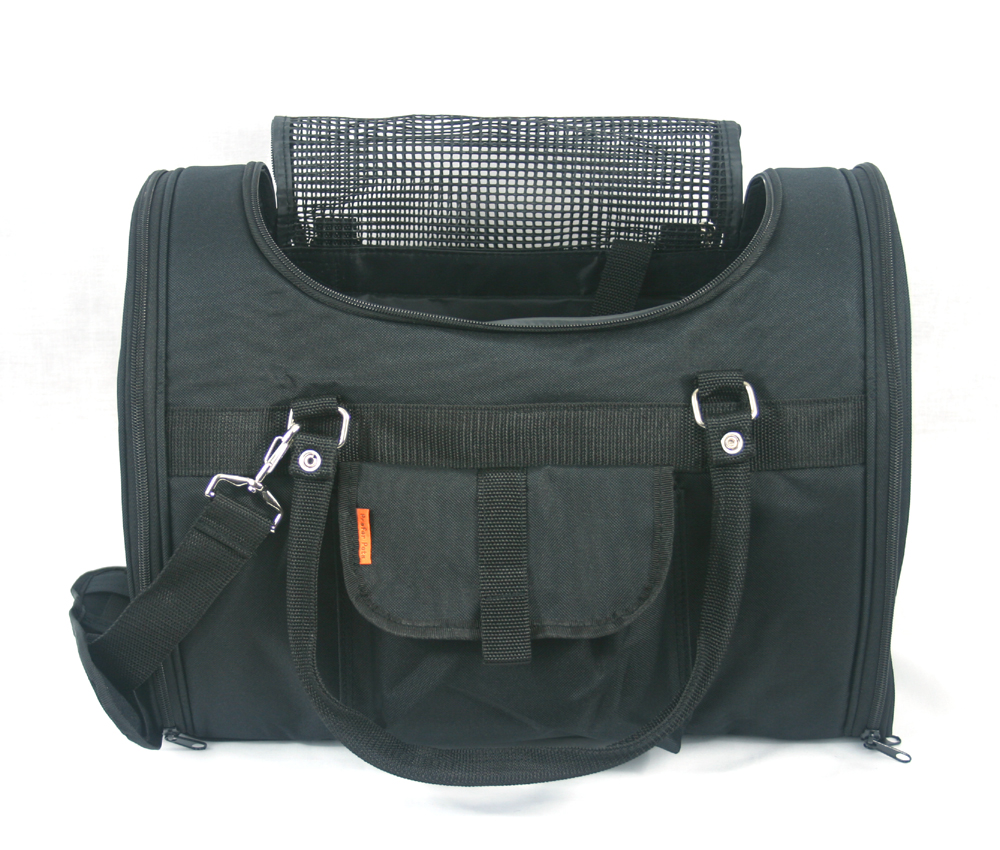 PREFER PETS: Pet Carrier Black Canvas