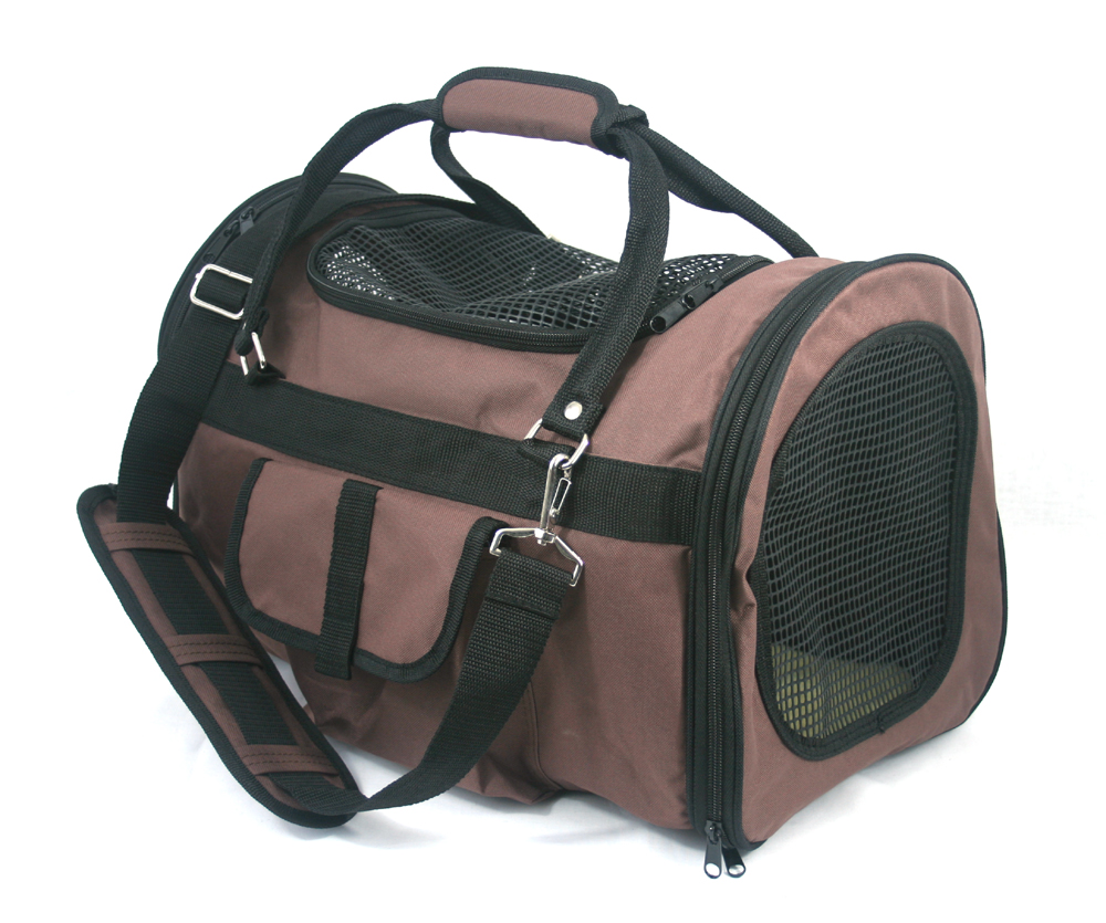 PREFER PETS: Pet  Carrier Chocolate Canvas