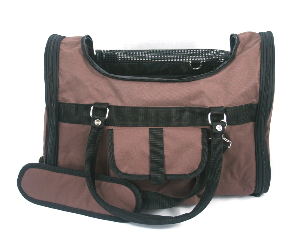 PREFER PETS: Pet Carrier Chocolate Canvas