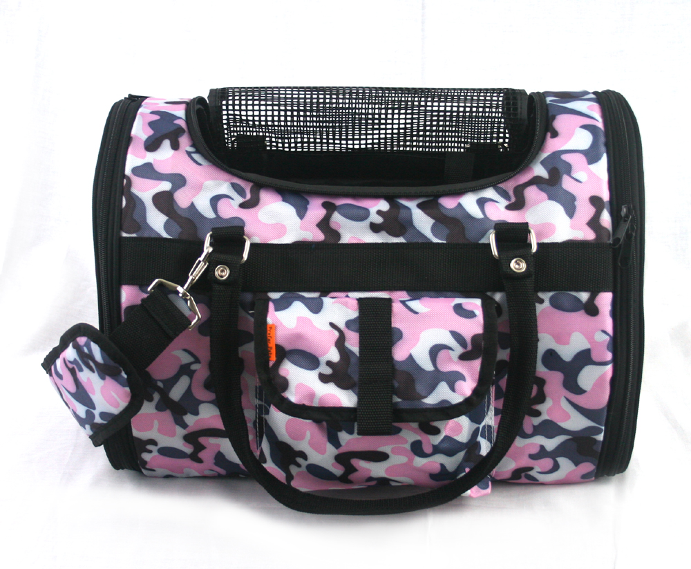PREFER PETS: Pet Carrier Pink Camouflage Canvas