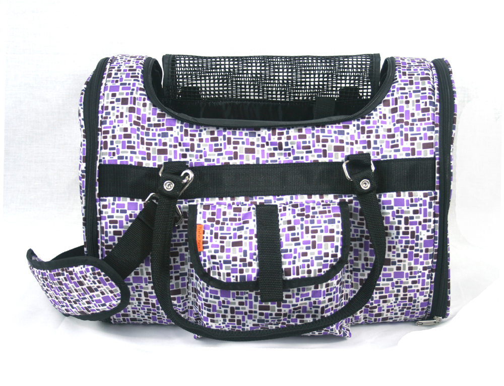 PREFER PETS: Pet Carrier Purple Mosaic Nylon