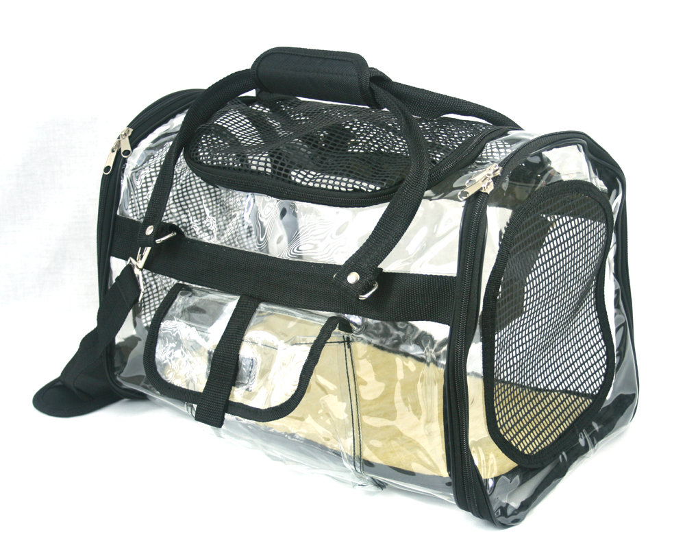 PREFER PETS: Transparent Pet Carrier Black Trim