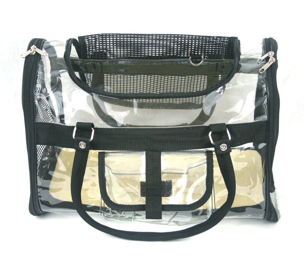 PREFER PETS: Transparent Pet Carrier Black Trim