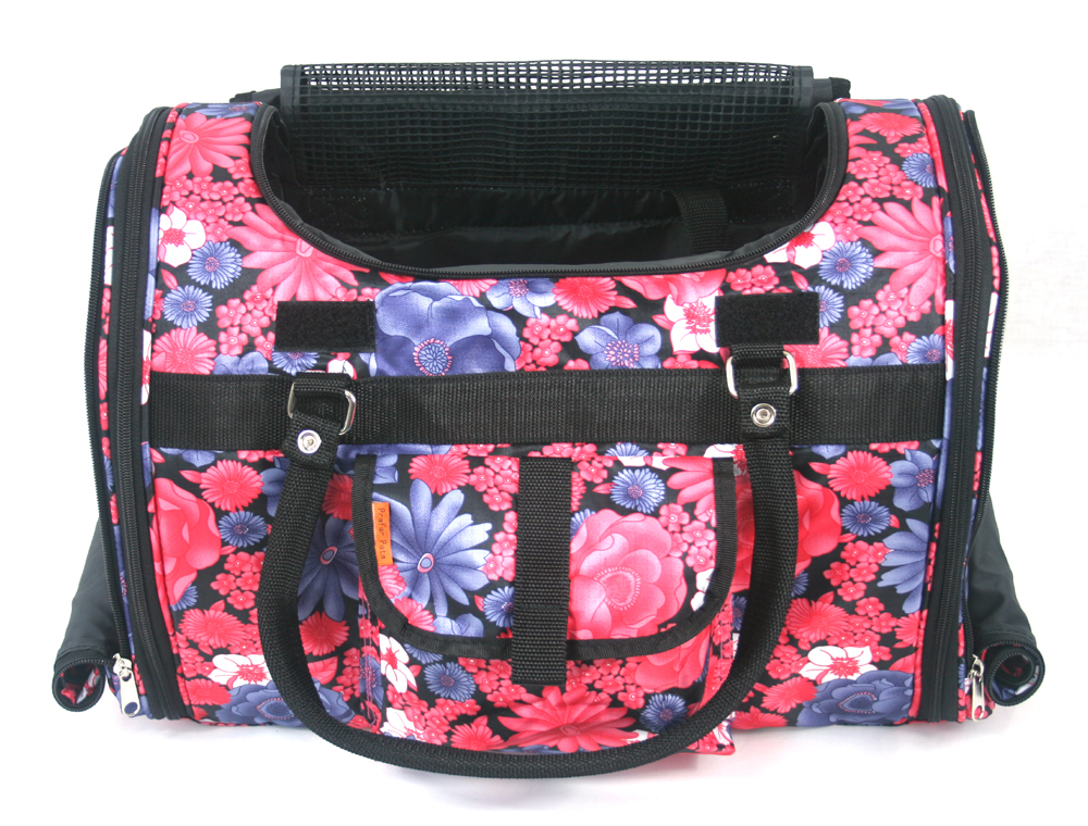 PREFER PETS: TCovered Pet Carrier Vintage Flower Nylon